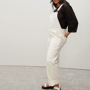 Everlane Canvas Cream Overalls